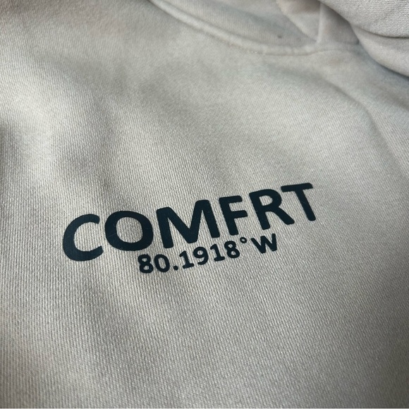 New Comfrt Coordinate Hoodie™ tan unisex cozy hooded pullover - Picture 6 of 6